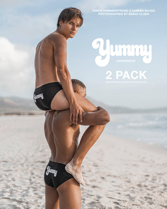 2 Pack | Yummy Men's Briefs - Luxury, Ultra Smooth, Comfort-Fit Underwear